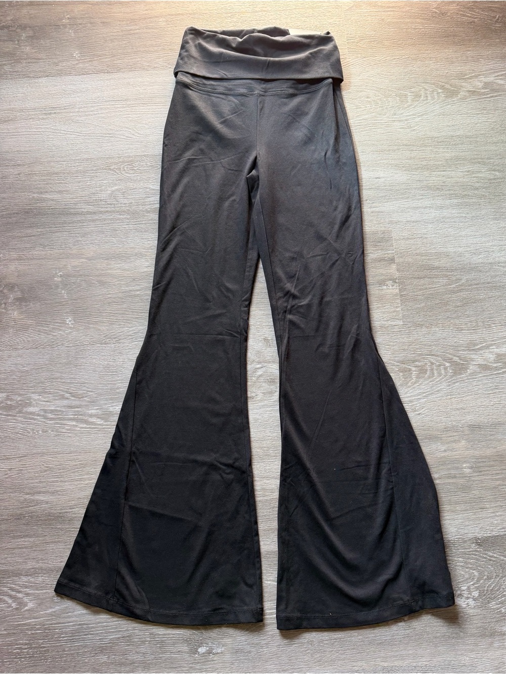 Aerie Fold-Over Waist Flared Lounge Pants (SMALL)